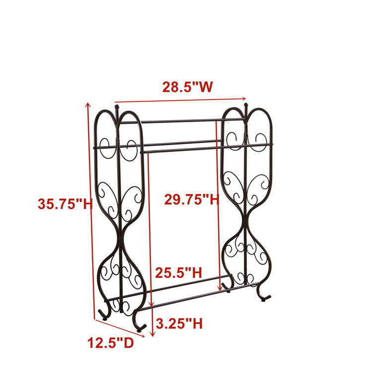 InRoom Designs Free Standing Towel Rack Stand Wayfair